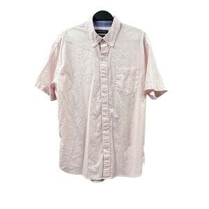 Crown & Ivy Shirt‎ Men LG Pink Seahorse Classic Fit Authentic Southern Shirting